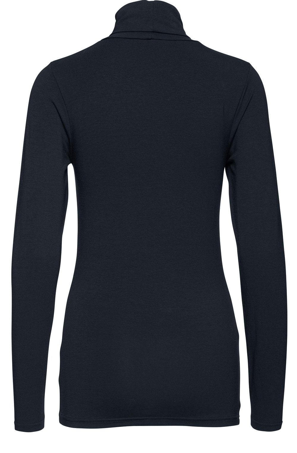 Black Pamila Polo Neck Top