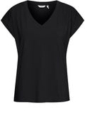 Black Pleated Shoulder Top