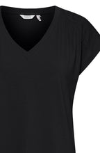 Black Pleated Shoulder Top