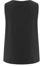 Black Pocket Detail V Neck Vest Top