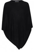 Black Rhinestone Detailed Poncho