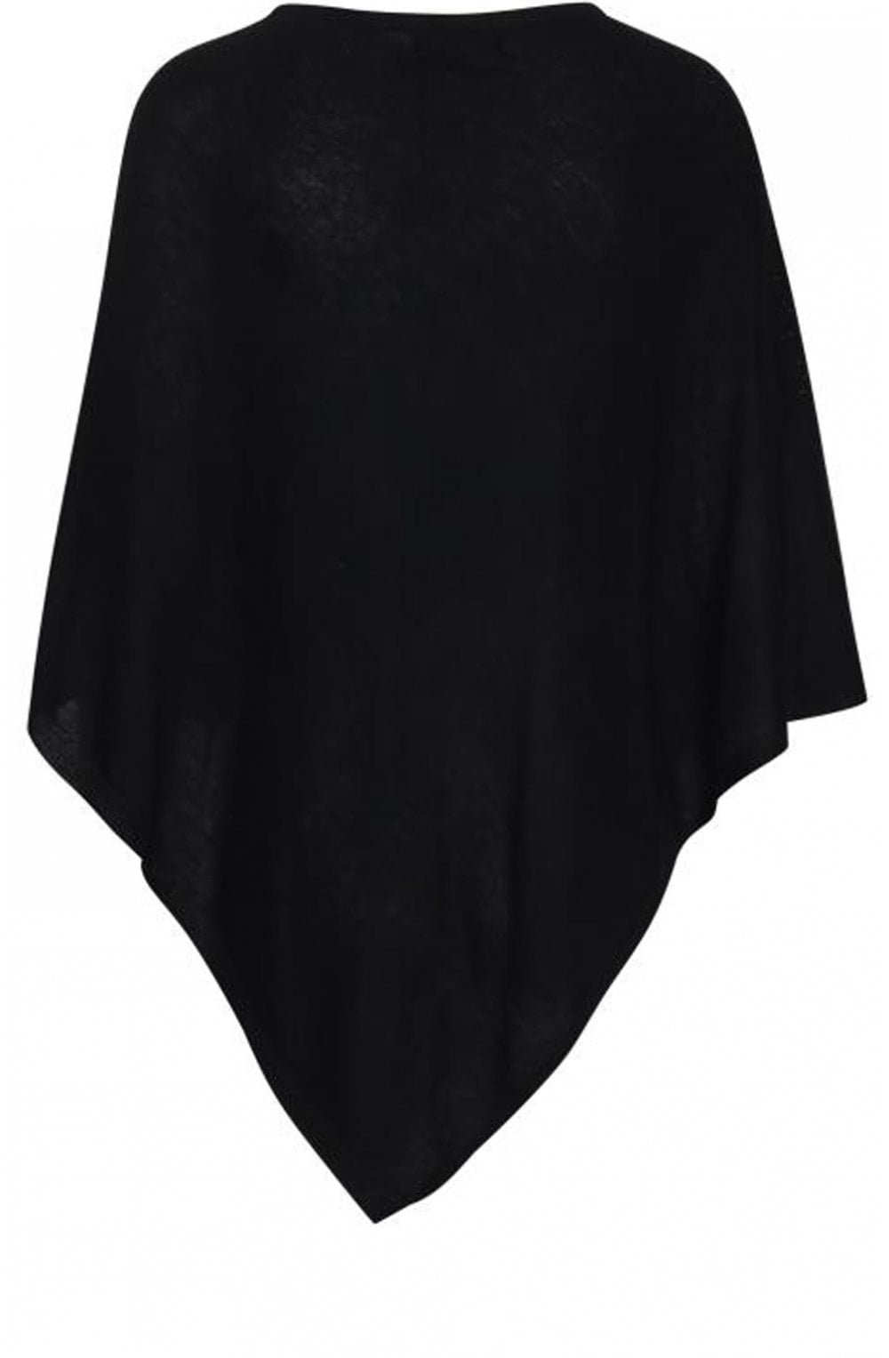 Black Rhinestone Detailed Poncho
