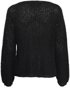 Black Ribbon Knit Top