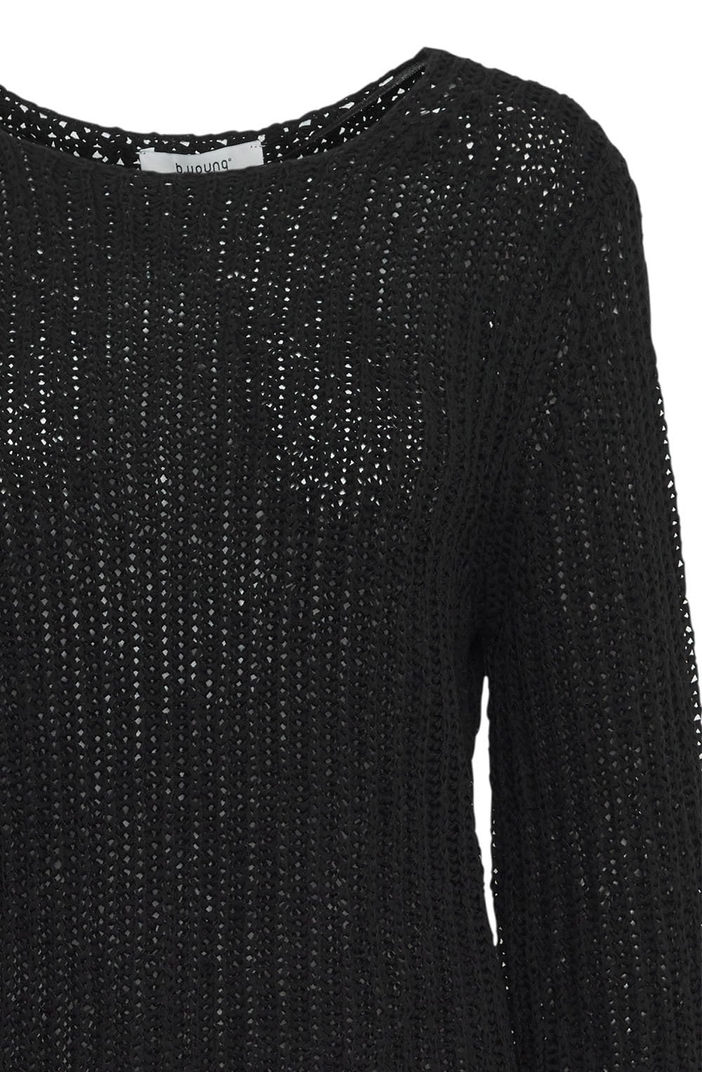 Black Ribbon Knit Top