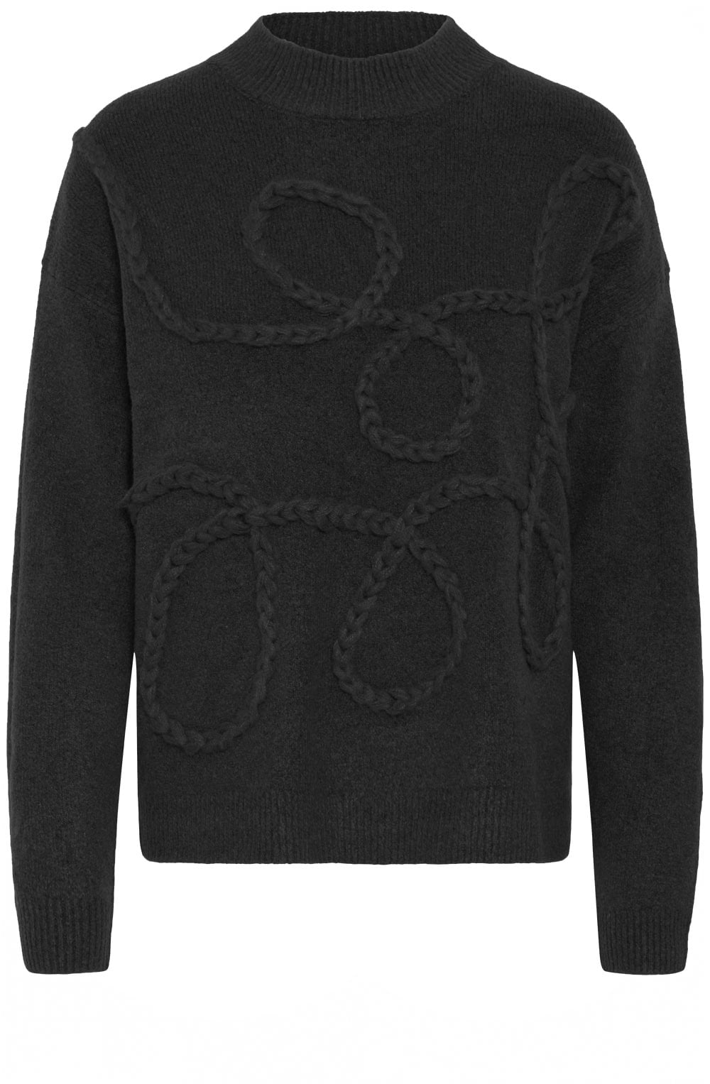 Black Rope Knit Jumper
