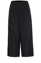 Black Satin Touch Cropped Trousers