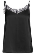 Black Satin Touch Lace Camisole