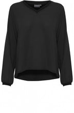 Black Sheer Chiffon Front Top