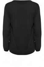 Black Sheer Chiffon Front Top