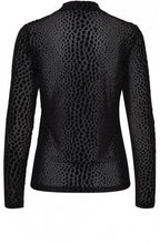 Black Sheer Dot Print Top