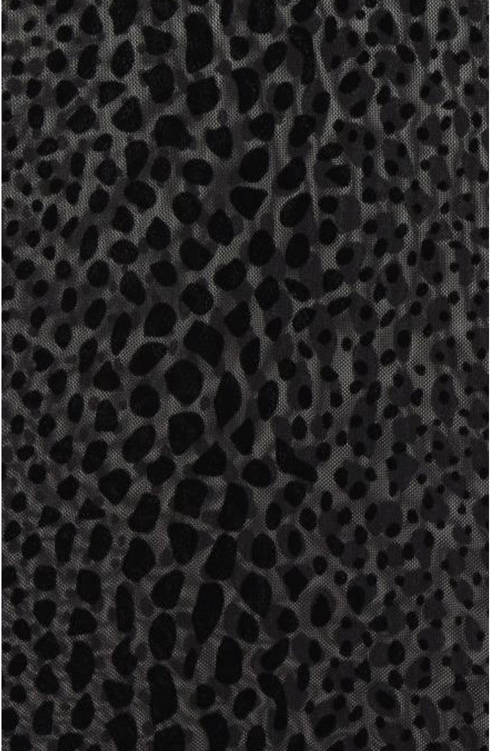 Black Sheer Dot Print Top