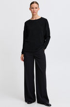 Black Shimmer Batwing Top