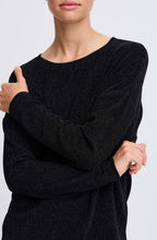 Black Shimmer Batwing Top