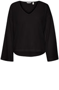 Black Textured Knit Pullover