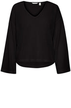 Black Textured Knit Pullover