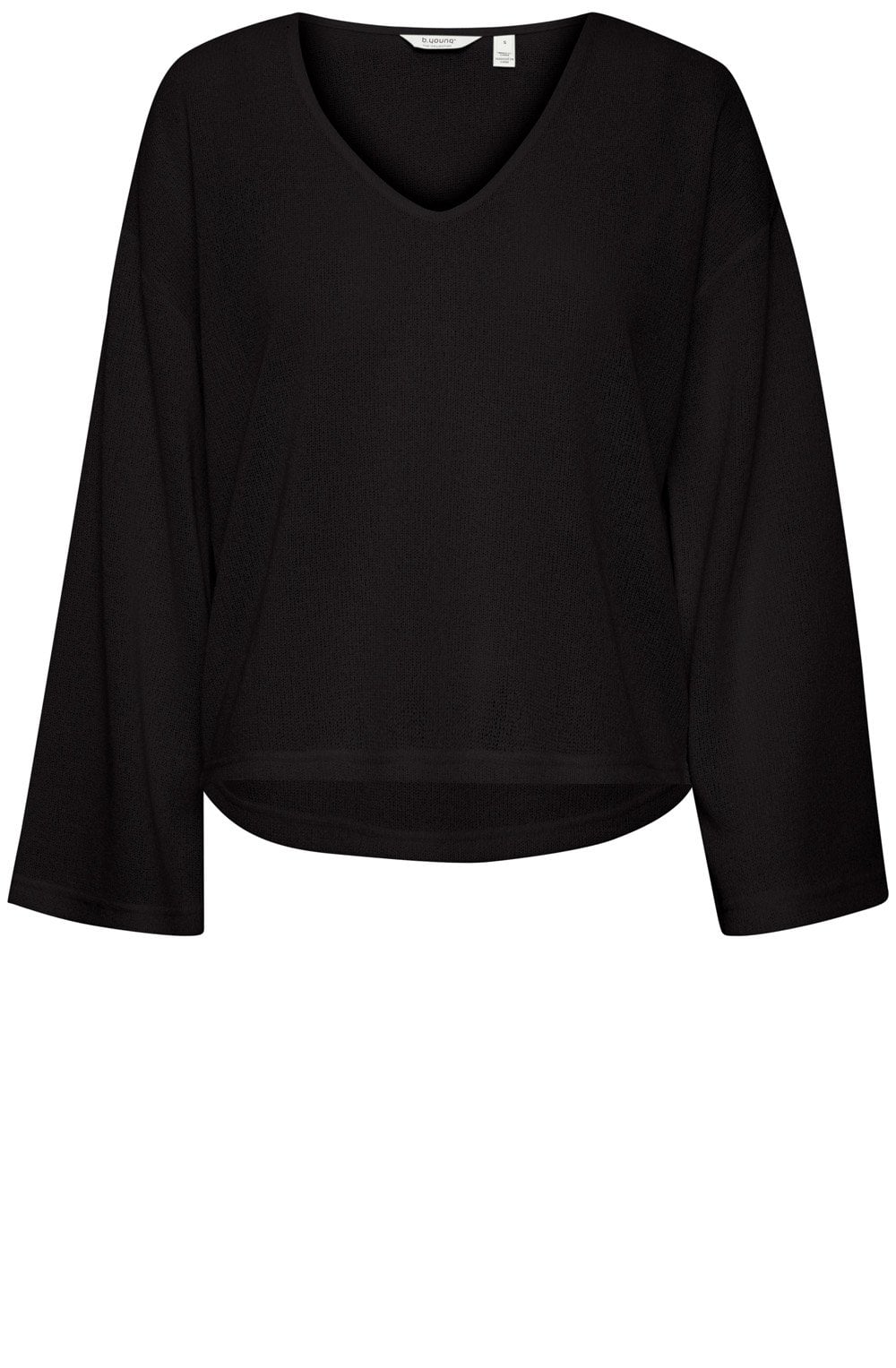 Black Textured Knit Pullover