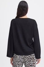 Black Textured Knit Pullover