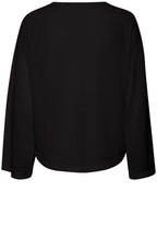 Black Textured Knit Pullover