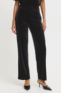 Black Velvet Wide Leg Trousers