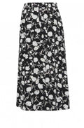 Black & White Floral Skirt