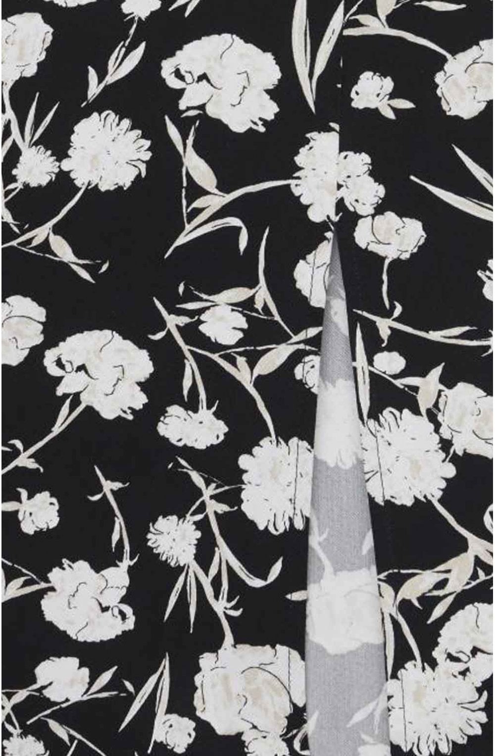 Black & White Floral Skirt