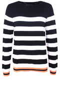 Black & White Striped Knit Jumper