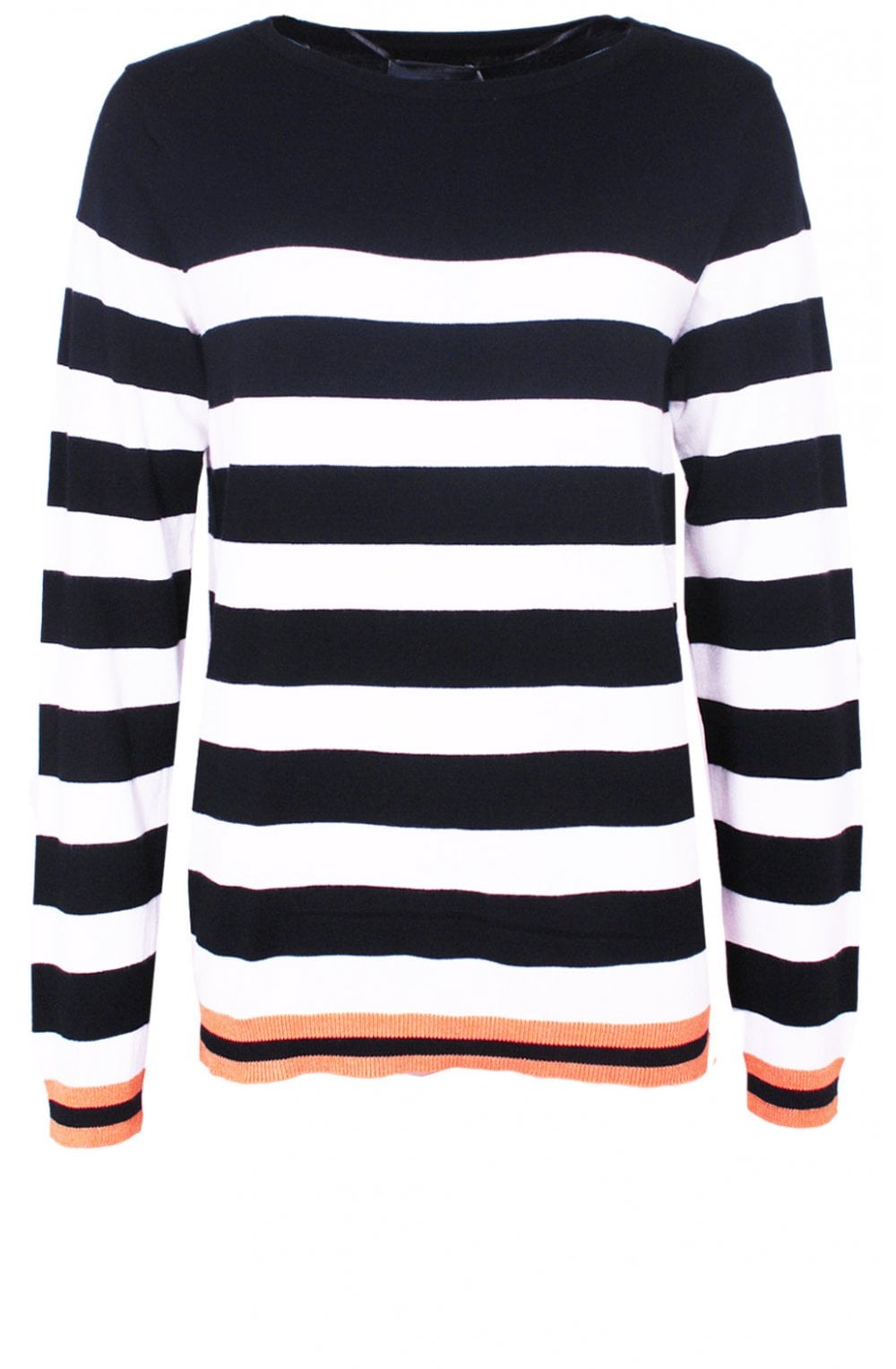 Black & White Striped Knit Jumper