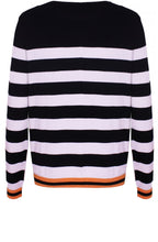 Black & White Striped Knit Jumper
