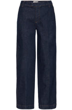 Blue Denim Curved Leg Jeans