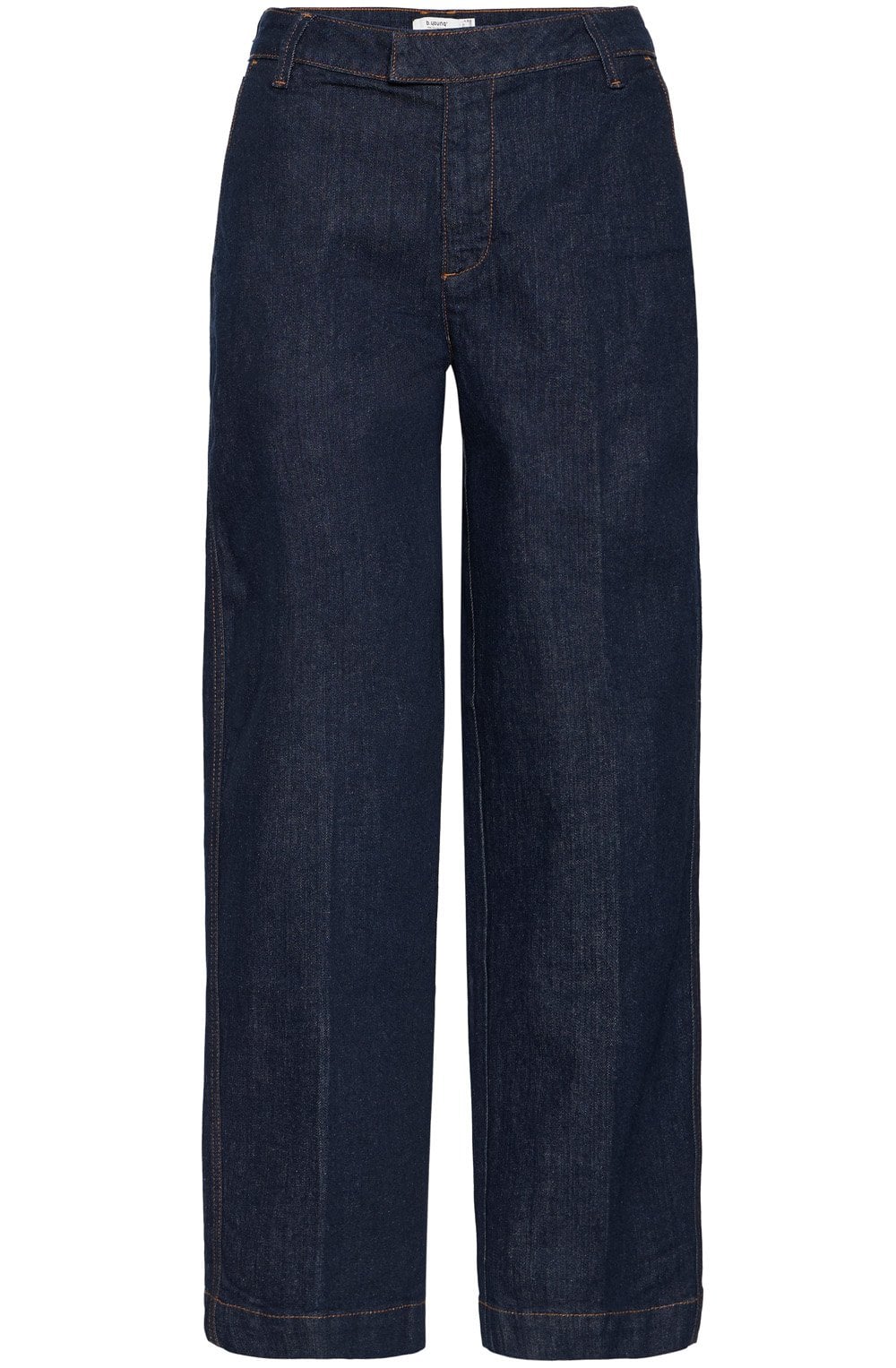 Blue Denim Curved Leg Jeans