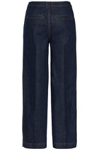 Blue Denim Curved Leg Jeans