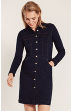 Blue Denim Long Sleeved Dress
