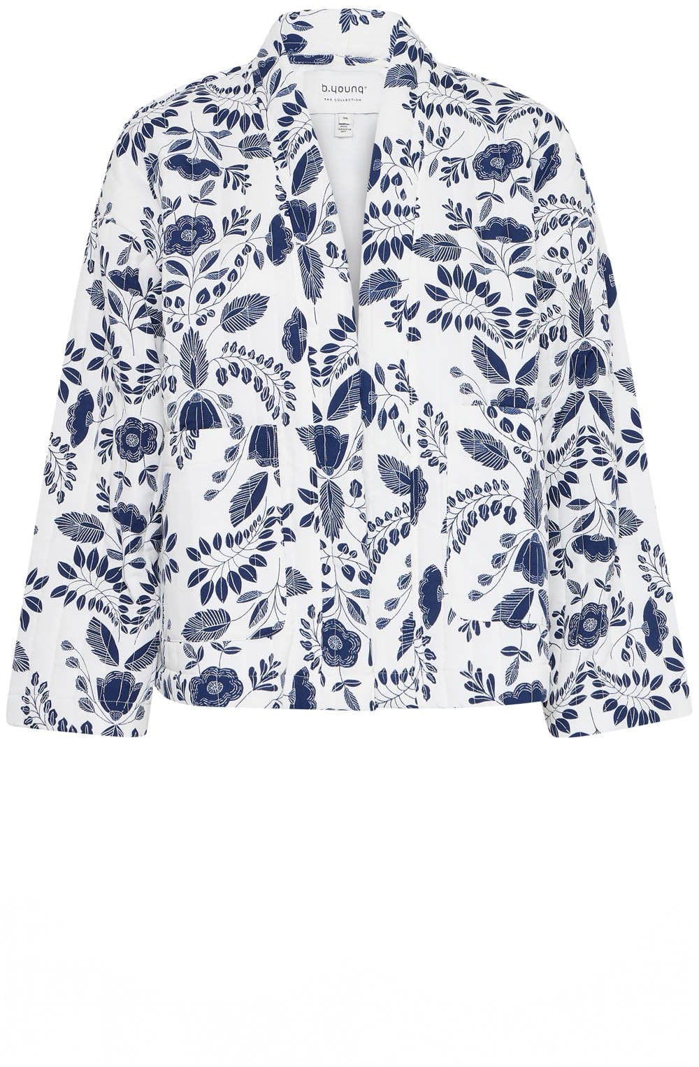 Blue Flower Quilted Kimono