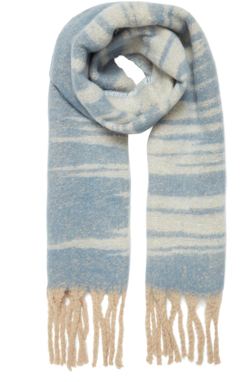 Blue Horizon and Stone Mix Wils Oversized Soft Touch Scarf