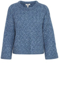 Blue Horizon Cable Knit Round Neck Jumper