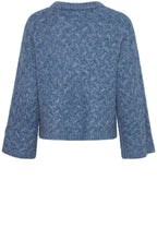 Blue Horizon Cable Knit Round Neck Jumper