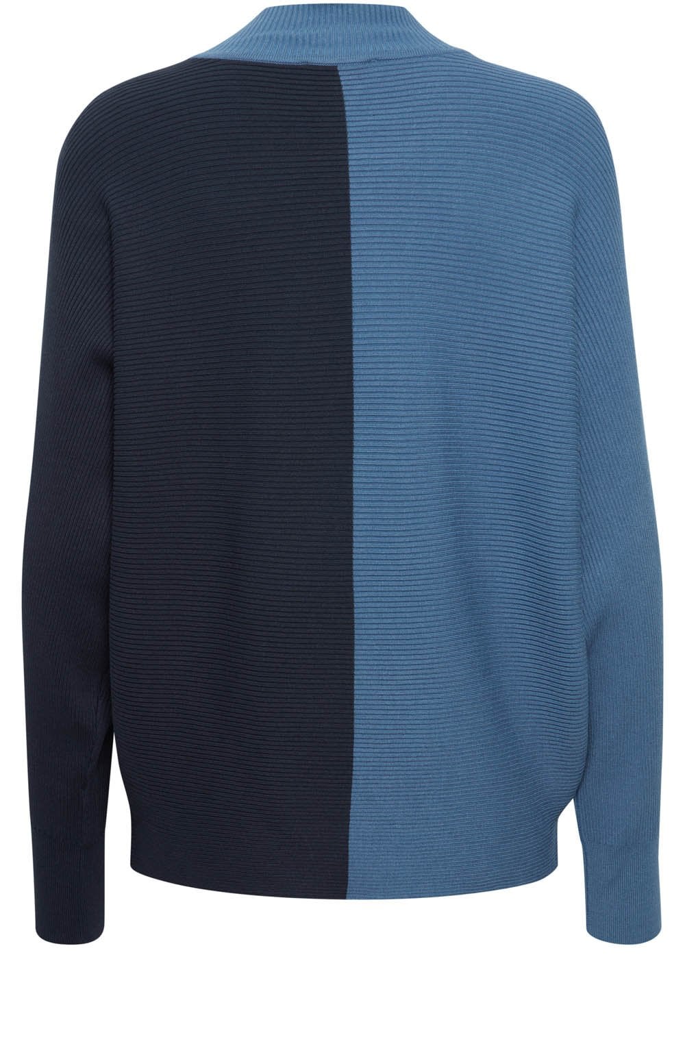 Blue Horizon Colour Block Batwing Jumper