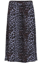 Blue Leopard Print Skirt