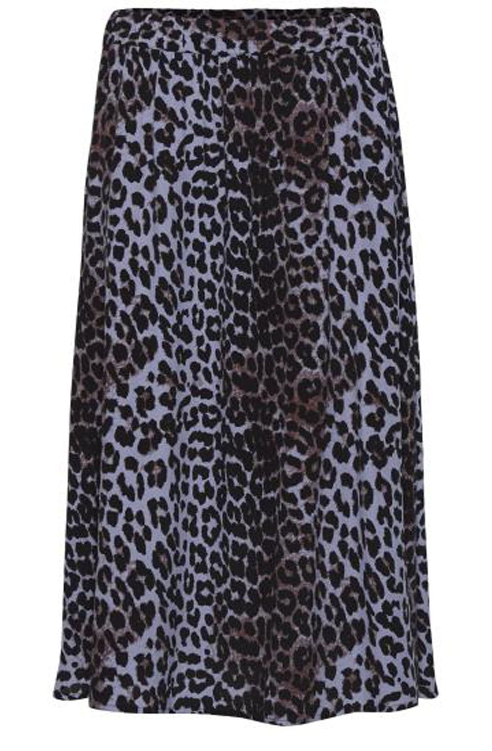 Blue Leopard Print Skirt