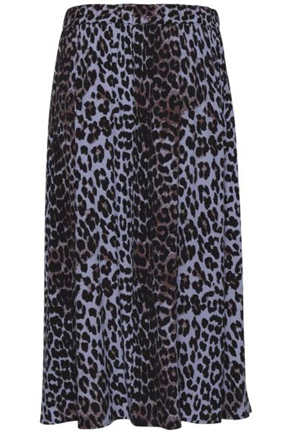 Blue Leopard Print Skirt