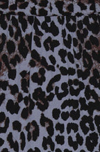 Blue Leopard Print Skirt