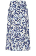 Blue Paisley Button Down Skirt