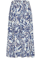 Blue Paisley Button Down Skirt