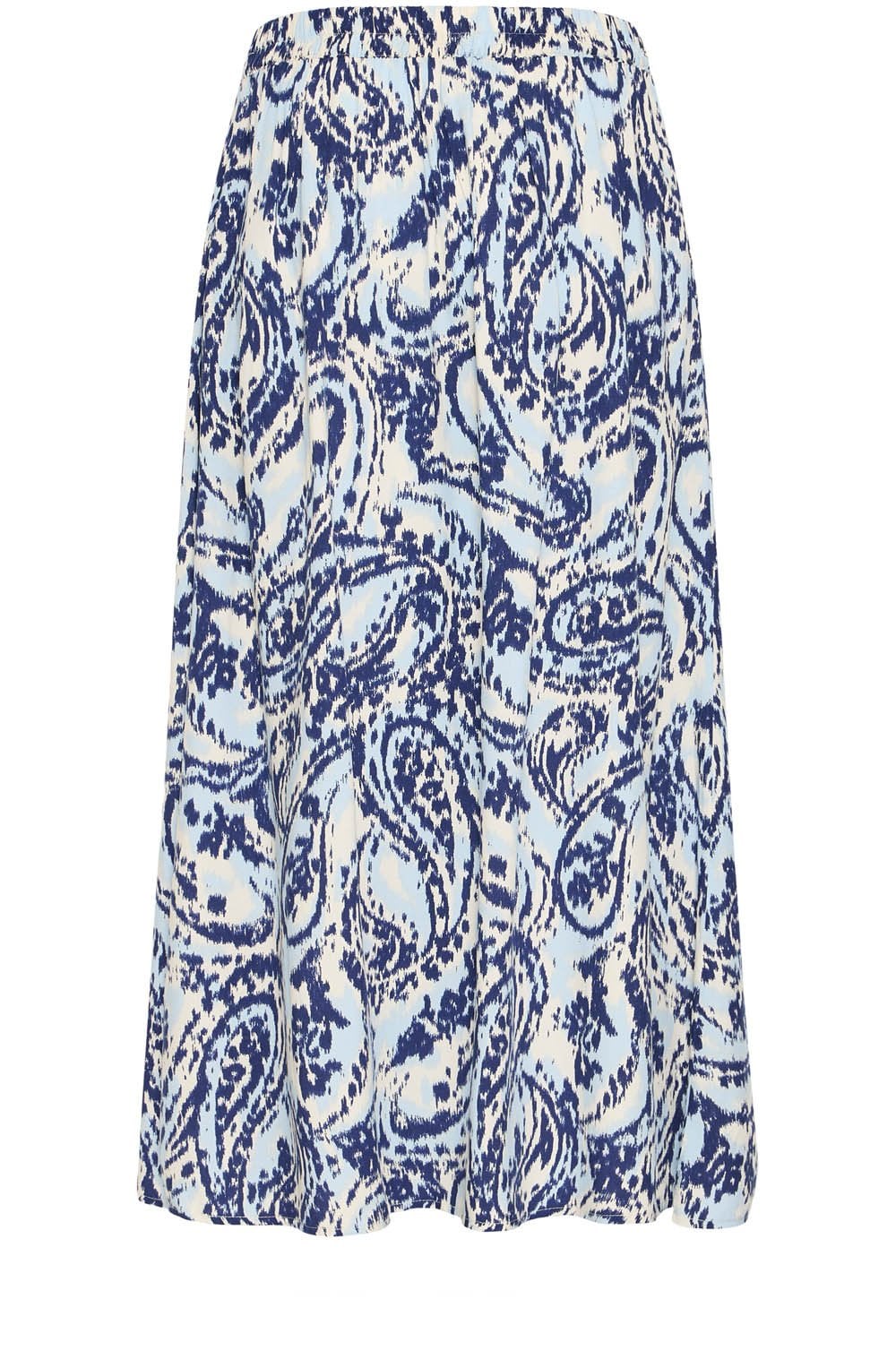 Blue Paisley Button Down Skirt