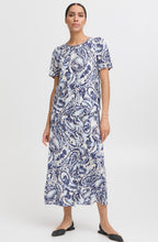 Blue Paisley Round Neck Blouse