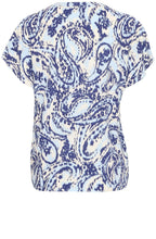 Blue Paisley Tunic Neck Blouse