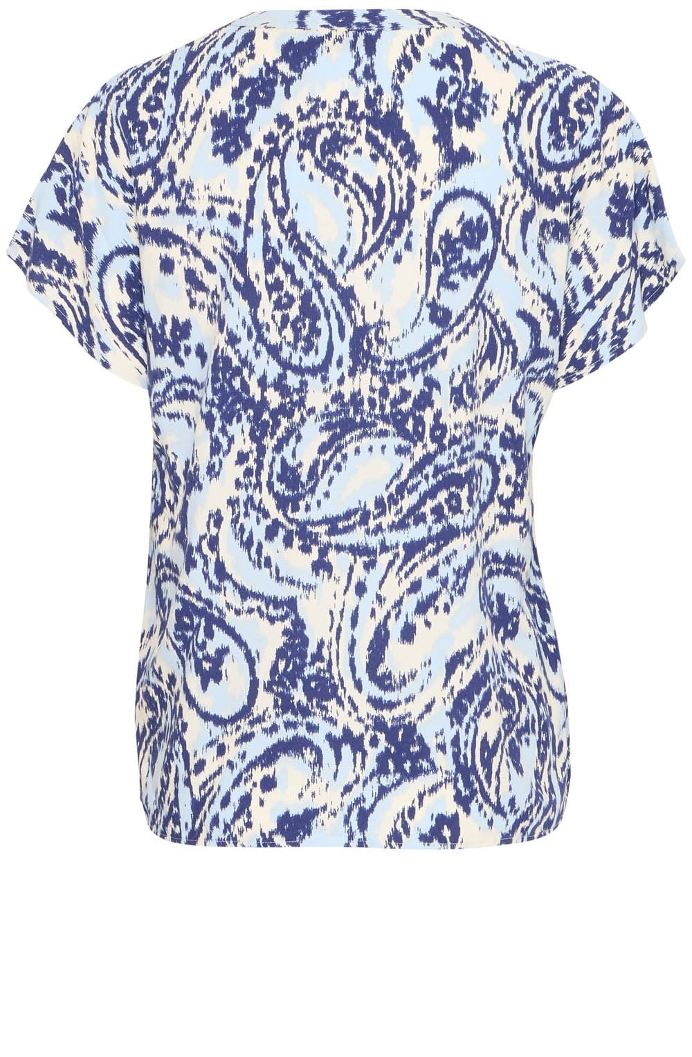 Blue Paisley Tunic Neck Blouse