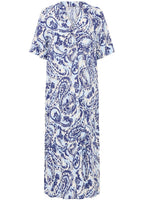 Blue Paisley Tunic Style Dress