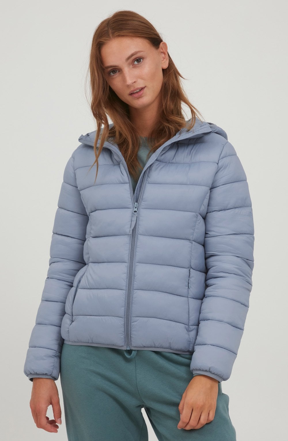 Blue Stonewash Belena Lightweight Puffer Jacket