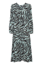Blue Surf Tiger Print Maxi Dress